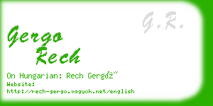 gergo rech business card